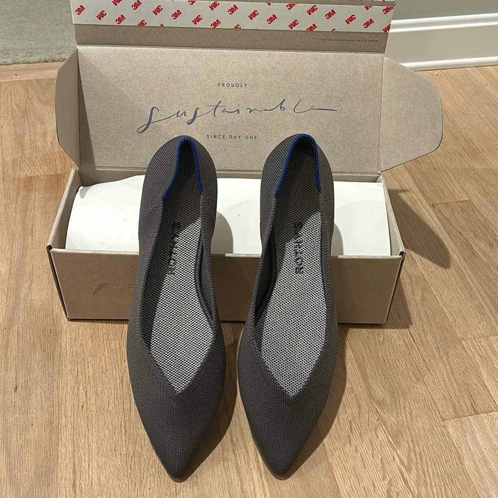 NWT & Box Pebbel Gray Rothy’s The Point